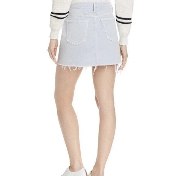Mother Superior Women's Distressed Denim Mini Skirt Vagabond Fray Size 30 - Picture 3 of 11